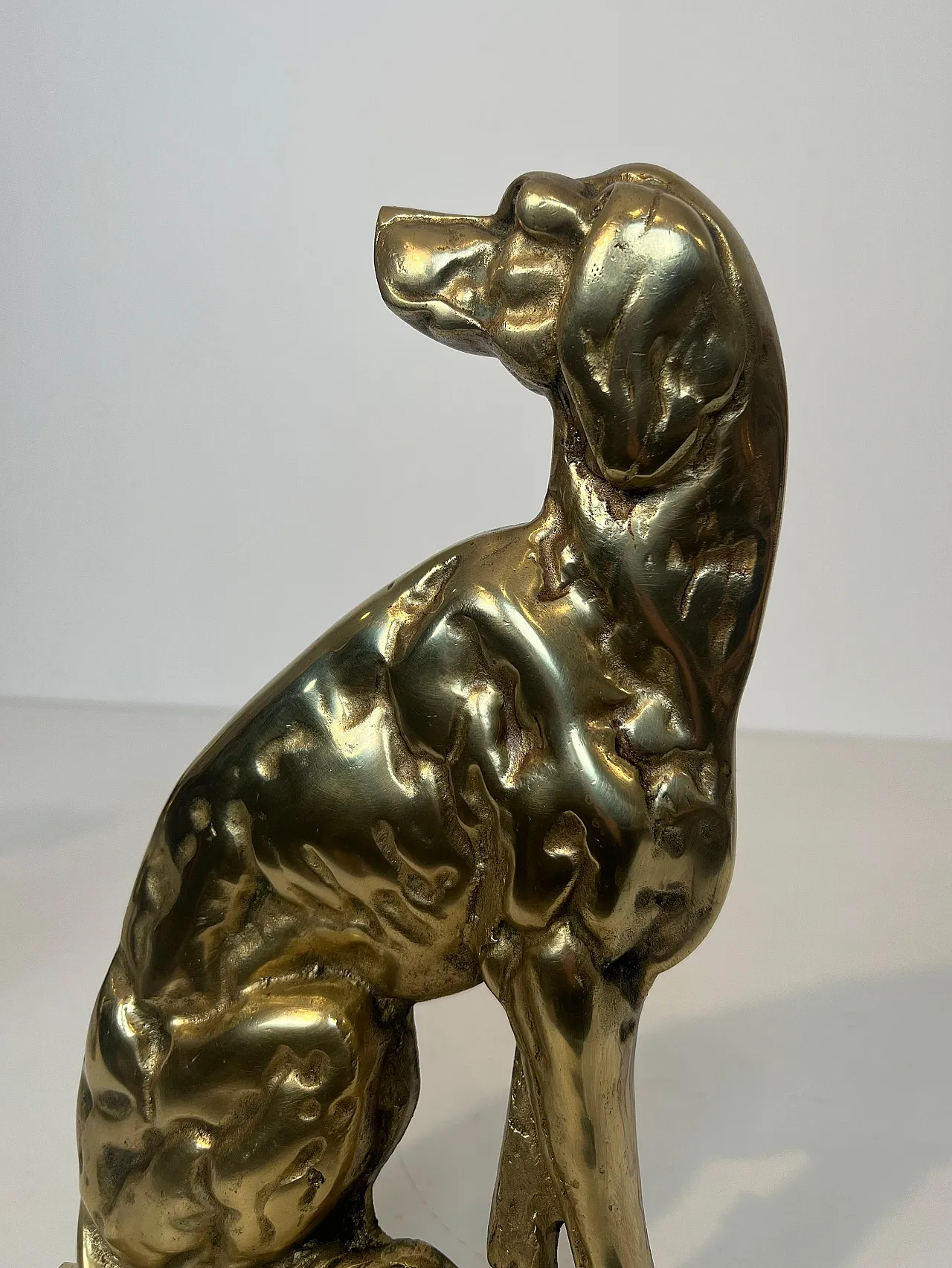 Pair of bronze Androns depicting dogs, 1930s 15