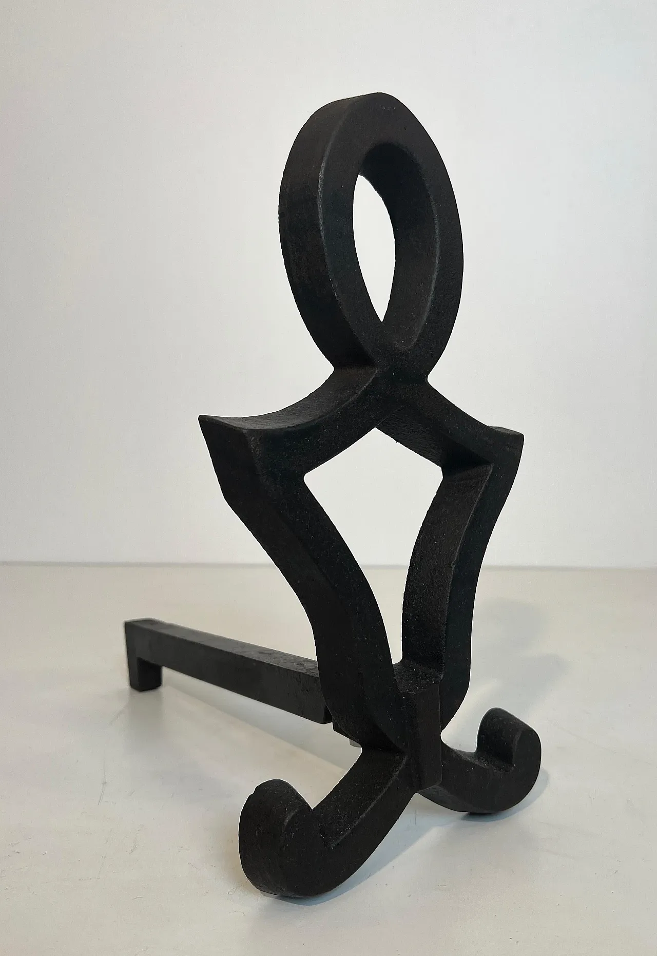 Pair of cast iron and wrought iron hallways by Raymond Subes, 1950s 10