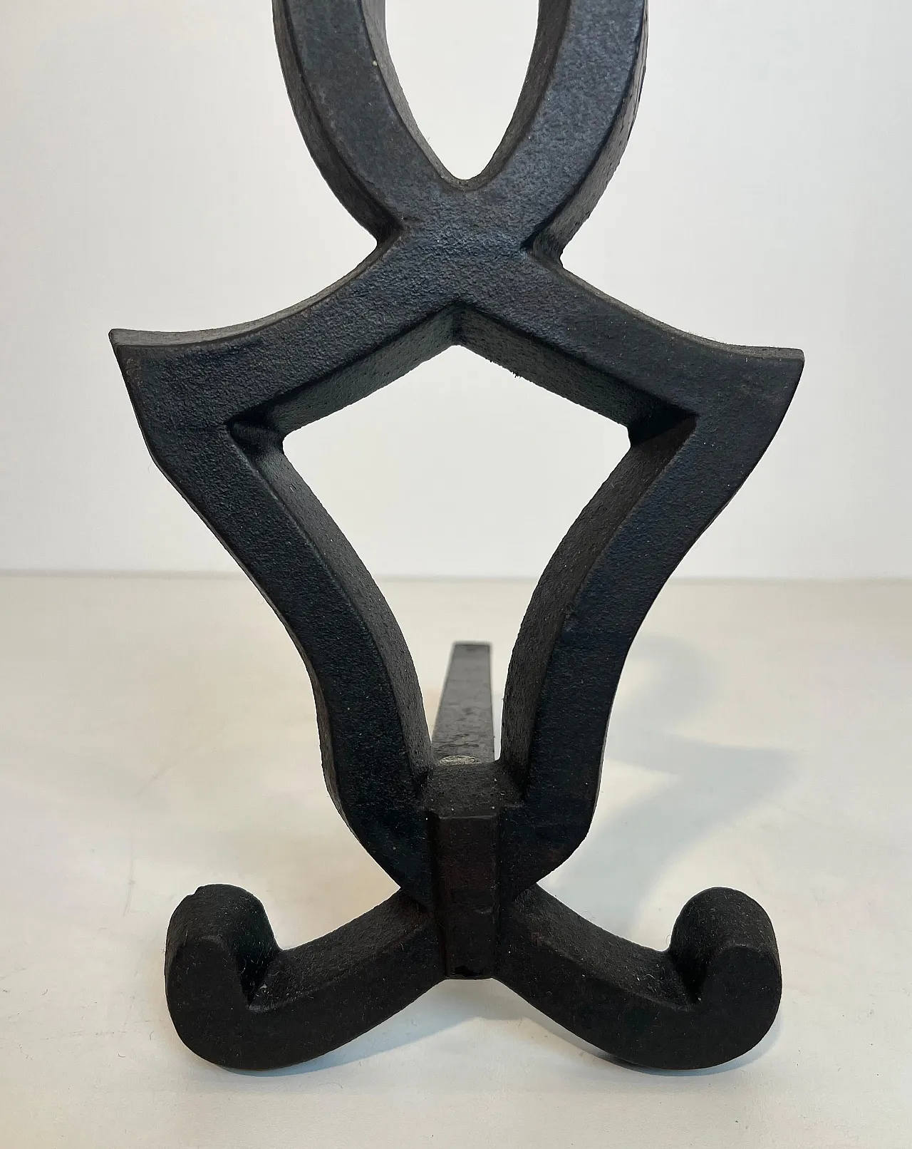 Pair of cast iron and wrought iron hallways by Raymond Subes, 1950s 14