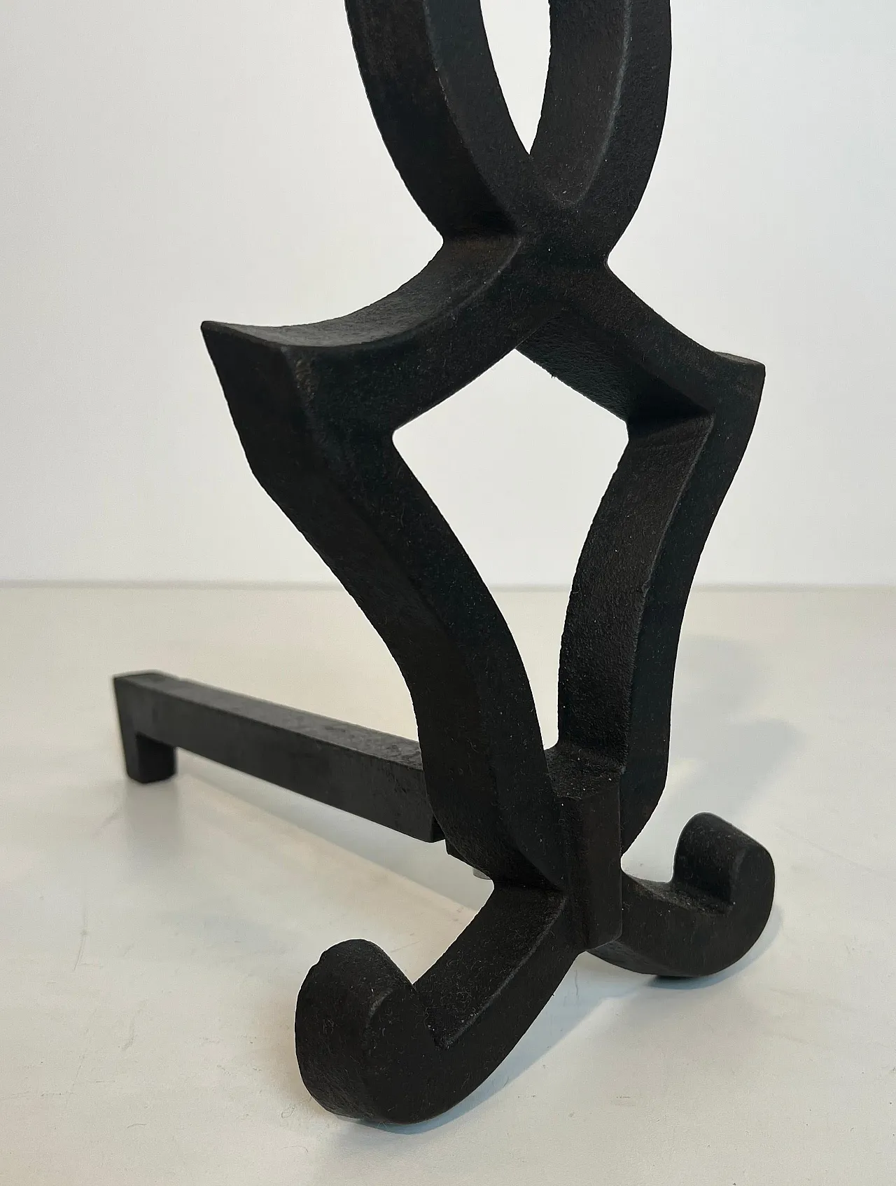 Pair of cast iron and wrought iron hallways by Raymond Subes, 1950s 16