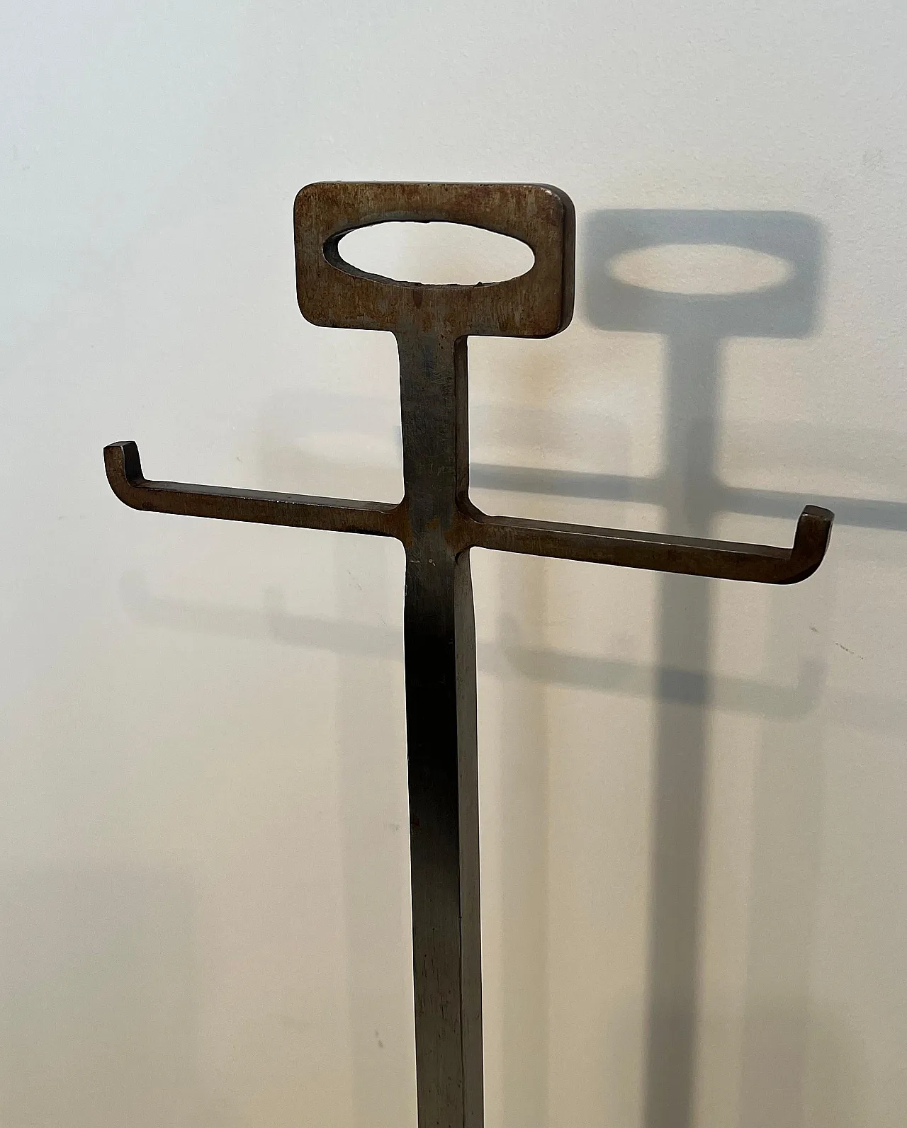 Modernist steel fireplace tools on stand, 1970s 9