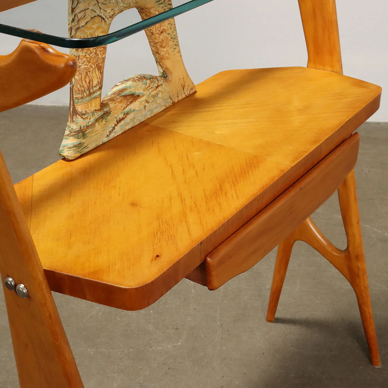 Console table in beech and ash veneer, 1950s 6