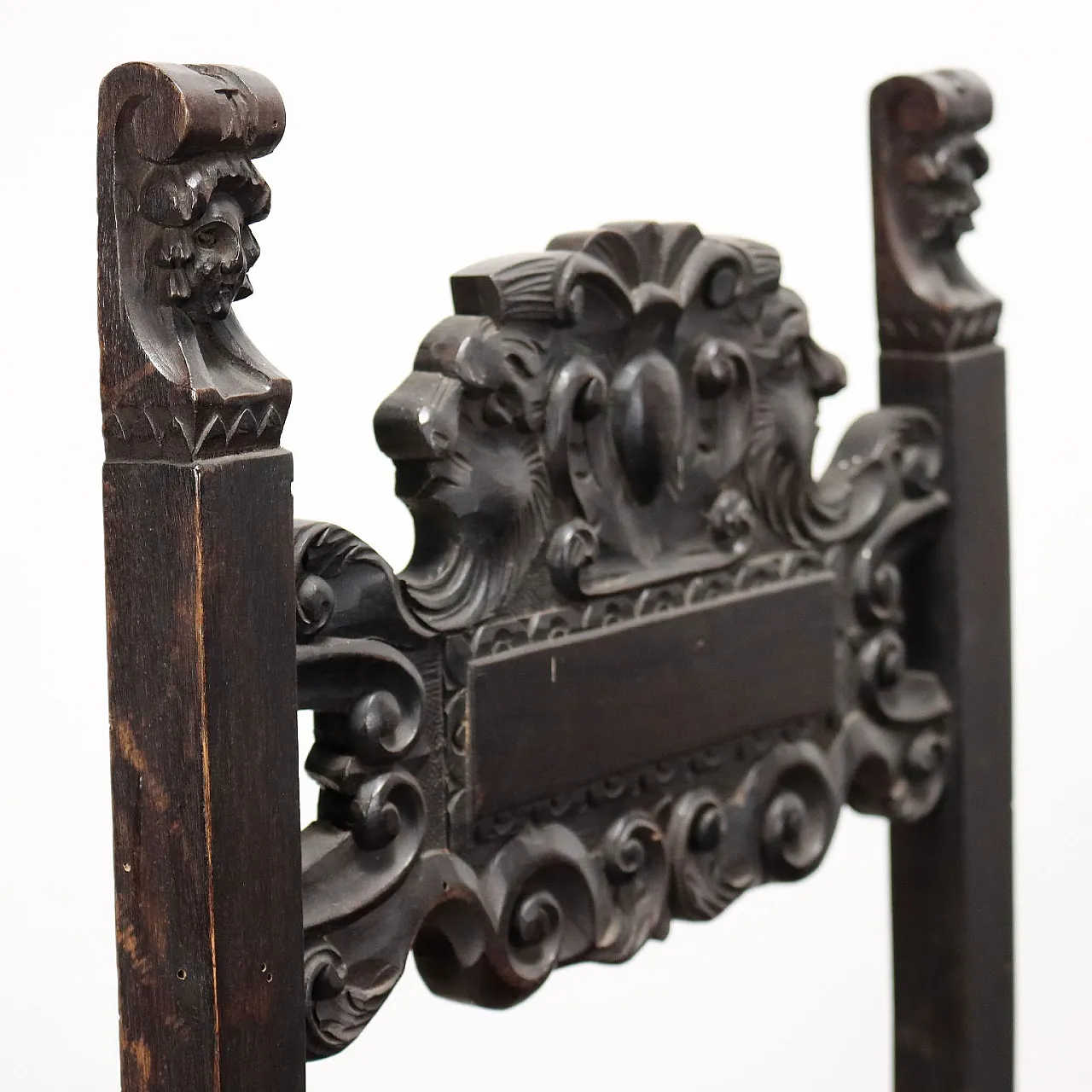 6 Baroque-style walnut chairs, 19th century 5