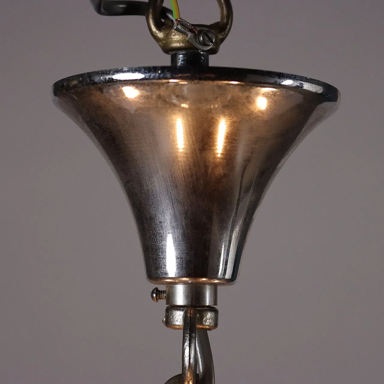 Five-light crystal and cut glass chandelier 9