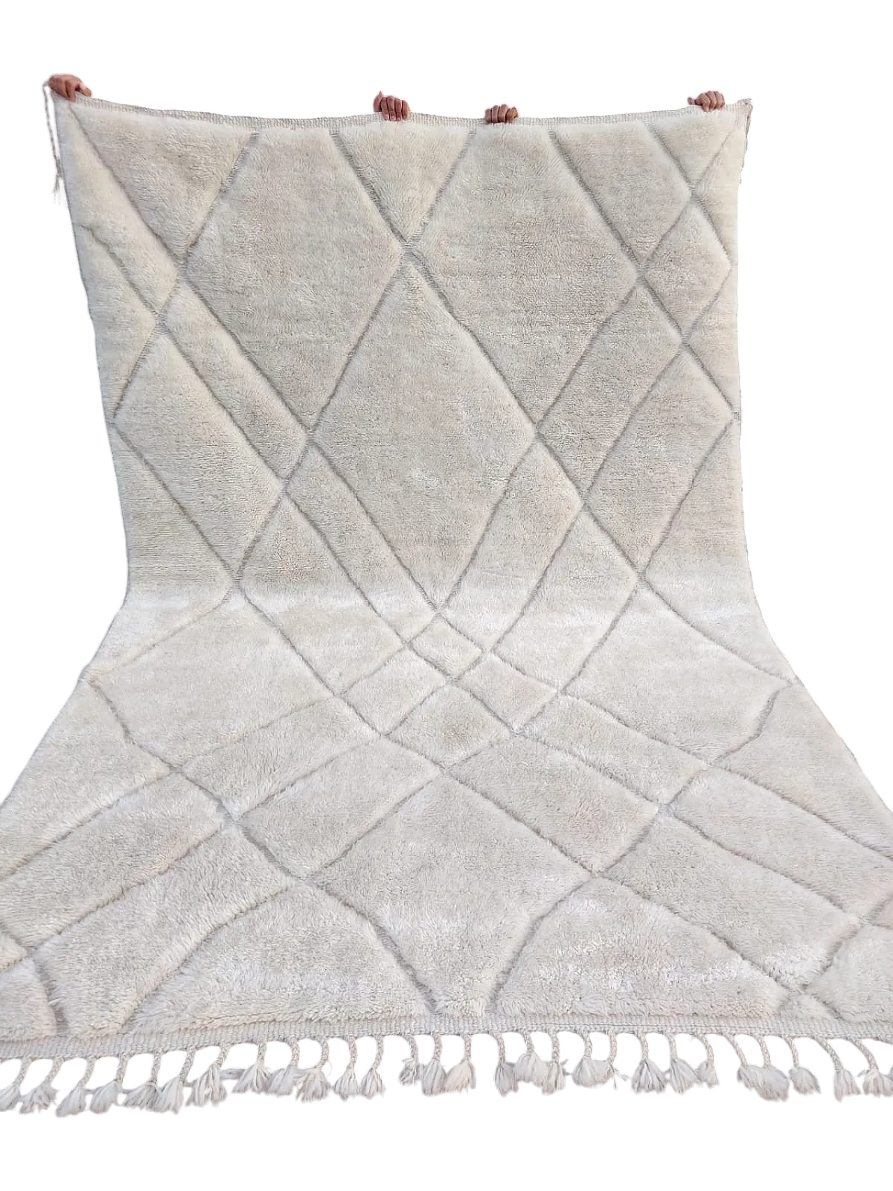 Handmade Moroccan Mrirt rug with diamond pattern, 2000 6