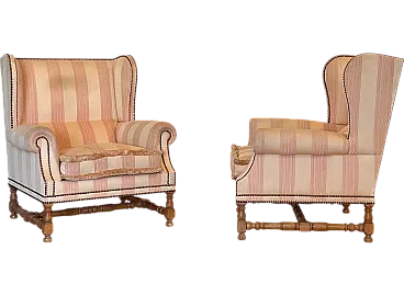 Pair of Italian armchairs in Louis XIV style from the 1960s