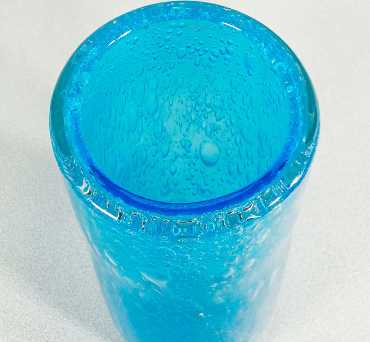 Vaso in vetro soffiato bullicante di Alessandro Barbaro, '900 3