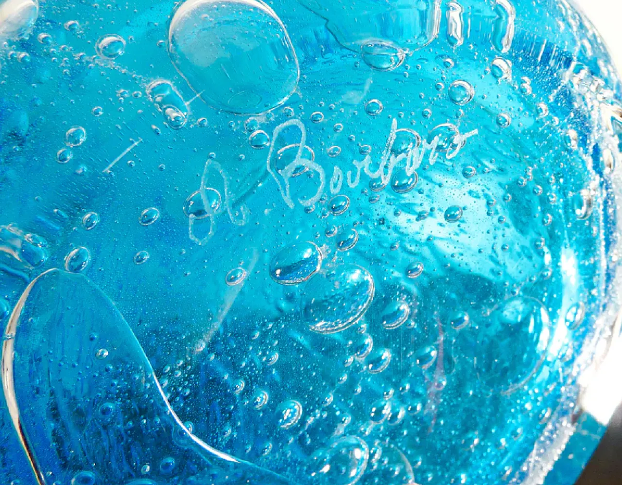 Vaso in vetro soffiato bullicante di Alessandro Barbaro, '900 10