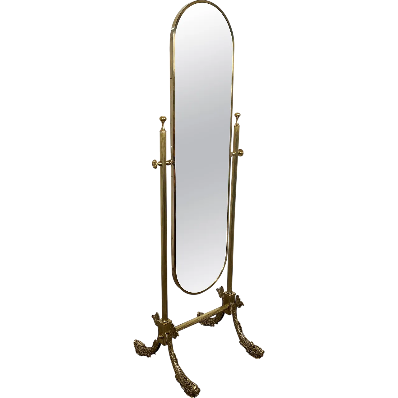 Psyche brass mirror by Maison Jansen, 1940s 20