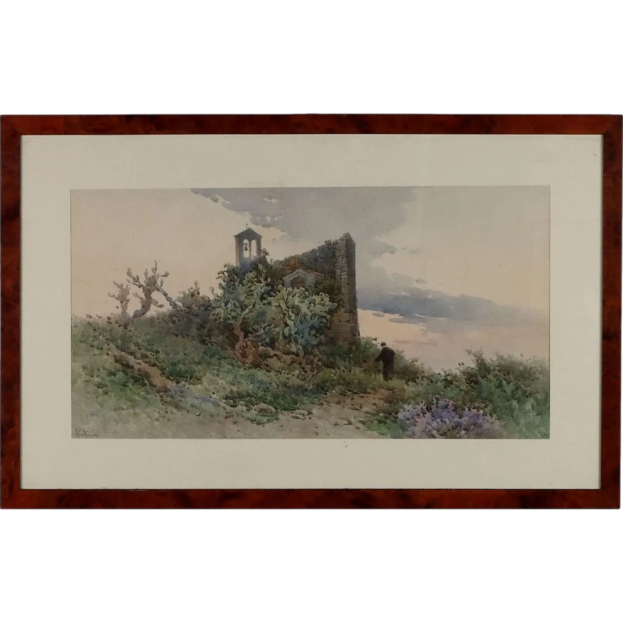 Painting by Angelos Giallinas, watercolour on paper, 19th century 9