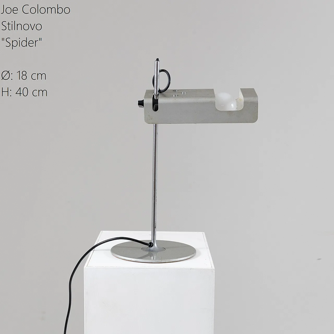 Lampada da tavolo Spider di Joe Colombo per O-Luce, anni '60 1
