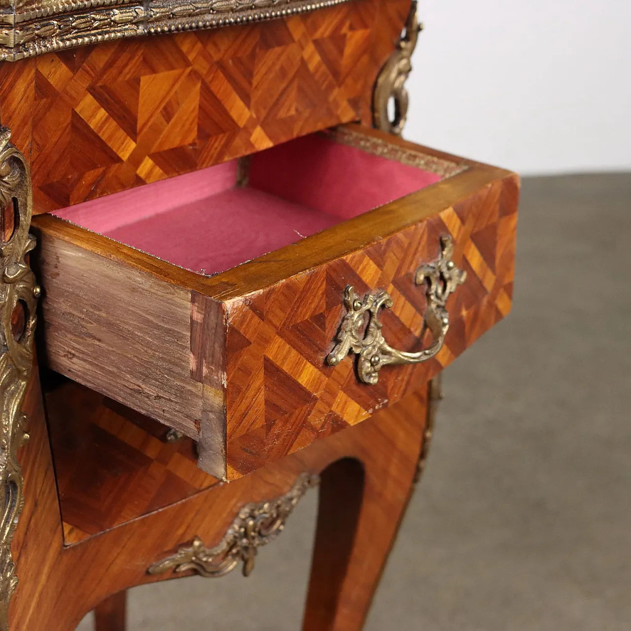 Pair of bedside tables in Rococo style, 19th century 6