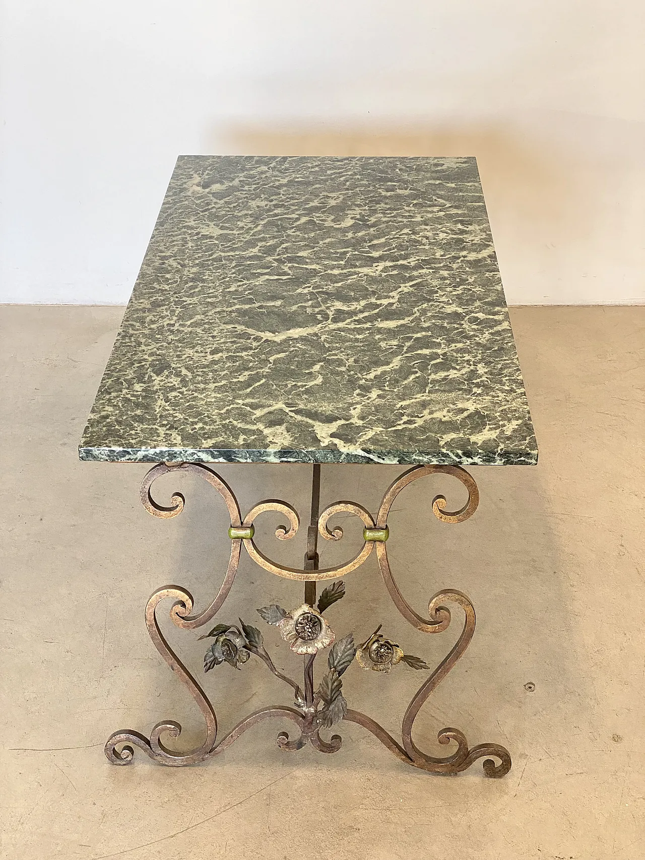 Wrought iron table in Louis XV style 60s 8
