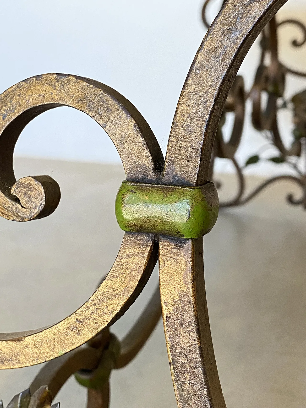 Wrought iron table in Louis XV style 60s 12