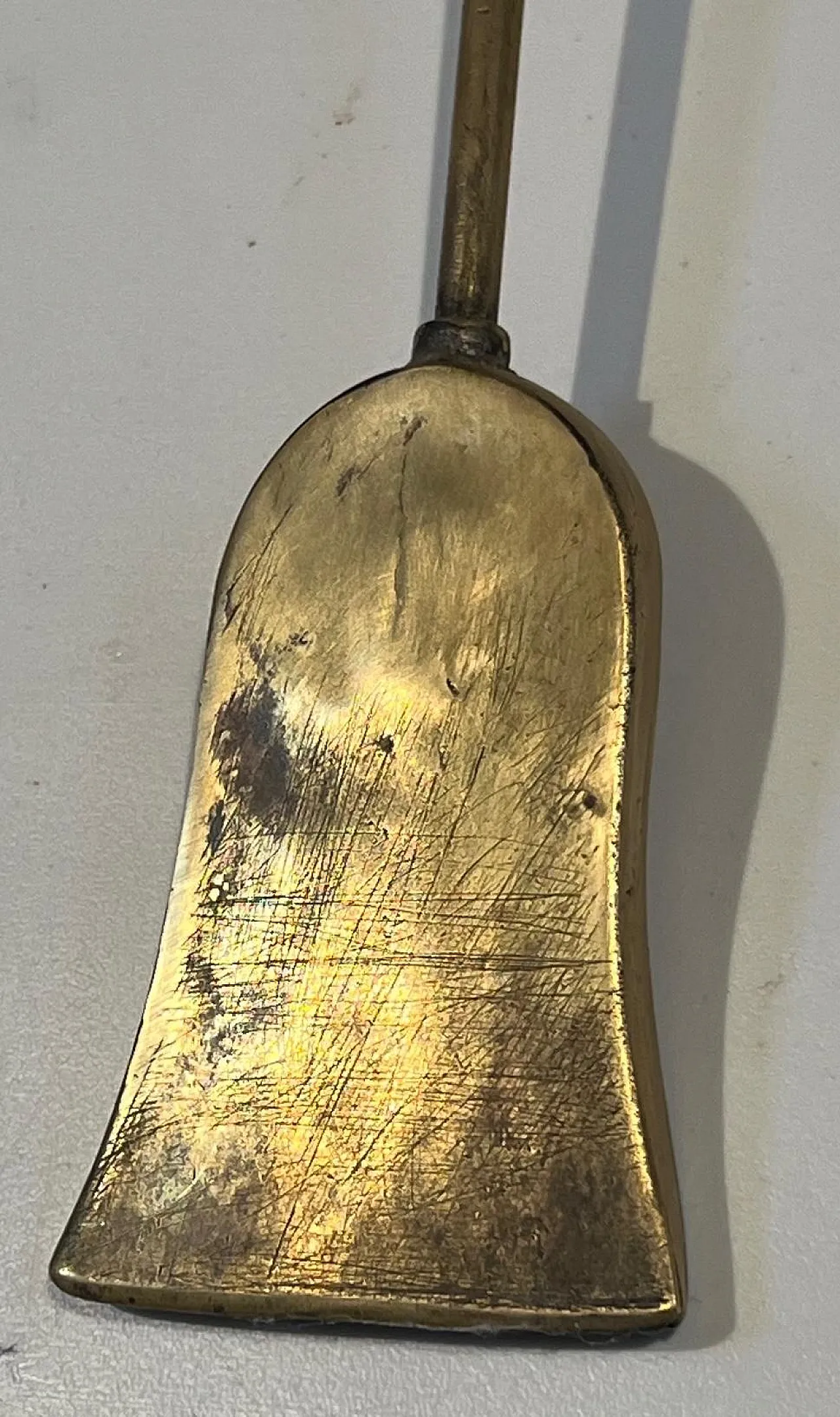 Brass fireplace tools with horse head, 1950s 19