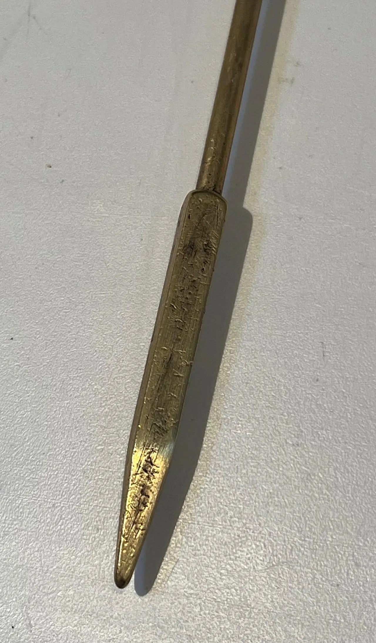 Brass fireplace tools with horse head, 1950s 20