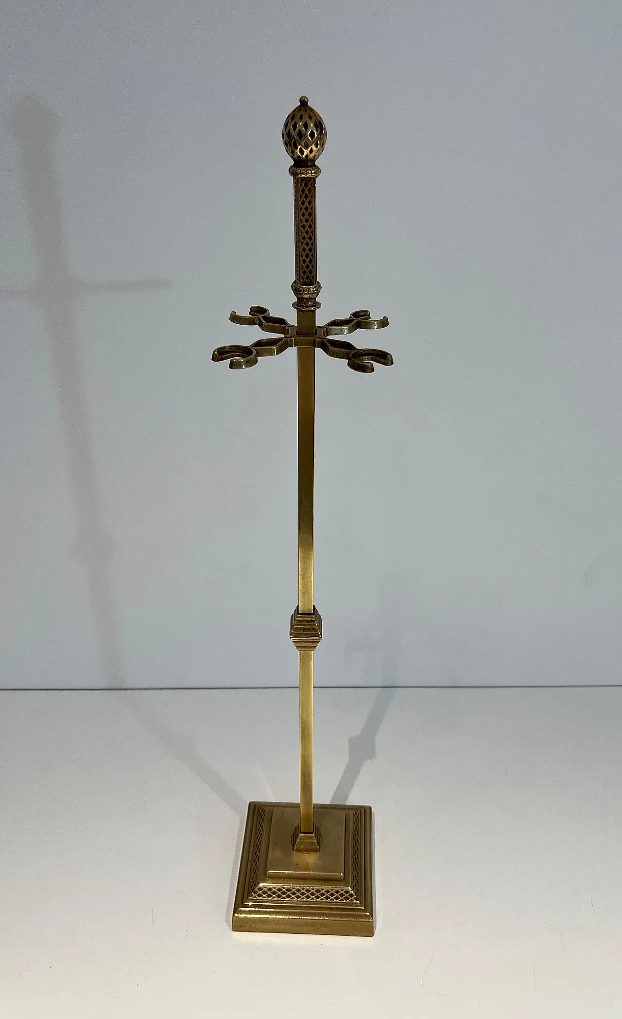 Attrezzi per camino in bronzo e ottone in stile neoclassico, anni '30 6