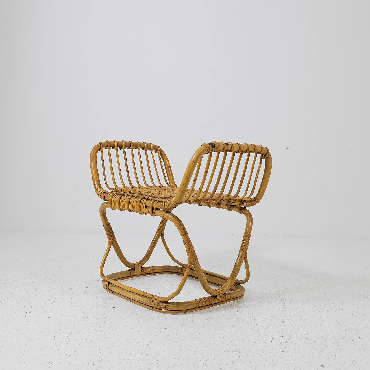 Bamboo stool, 1950s 1