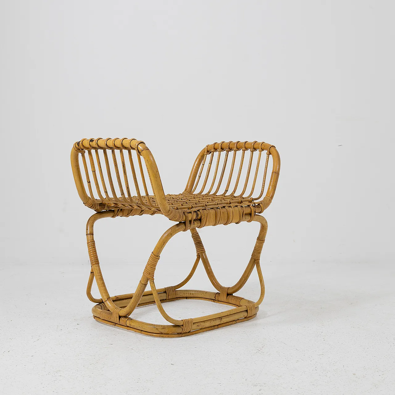 Bamboo stool, 1950s 4