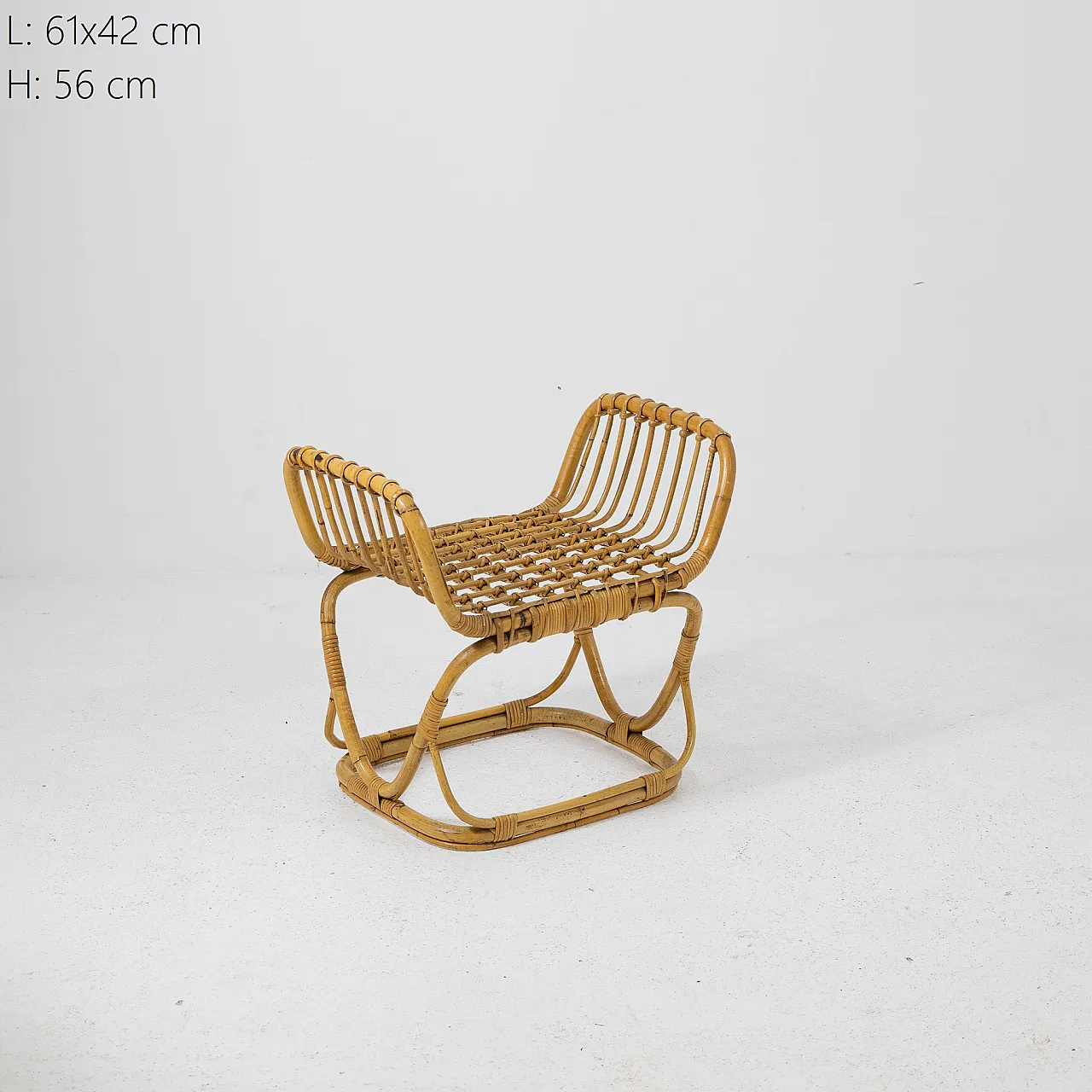 Bamboo stool, 1950s 7