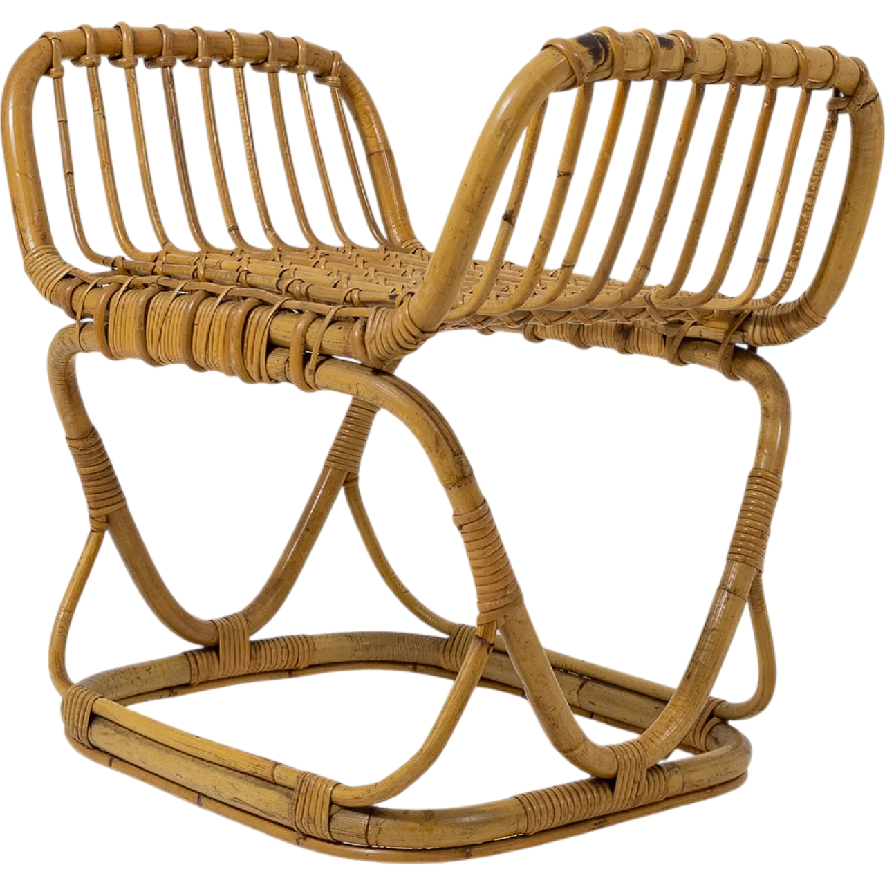 Bamboo stool, 1950s 8