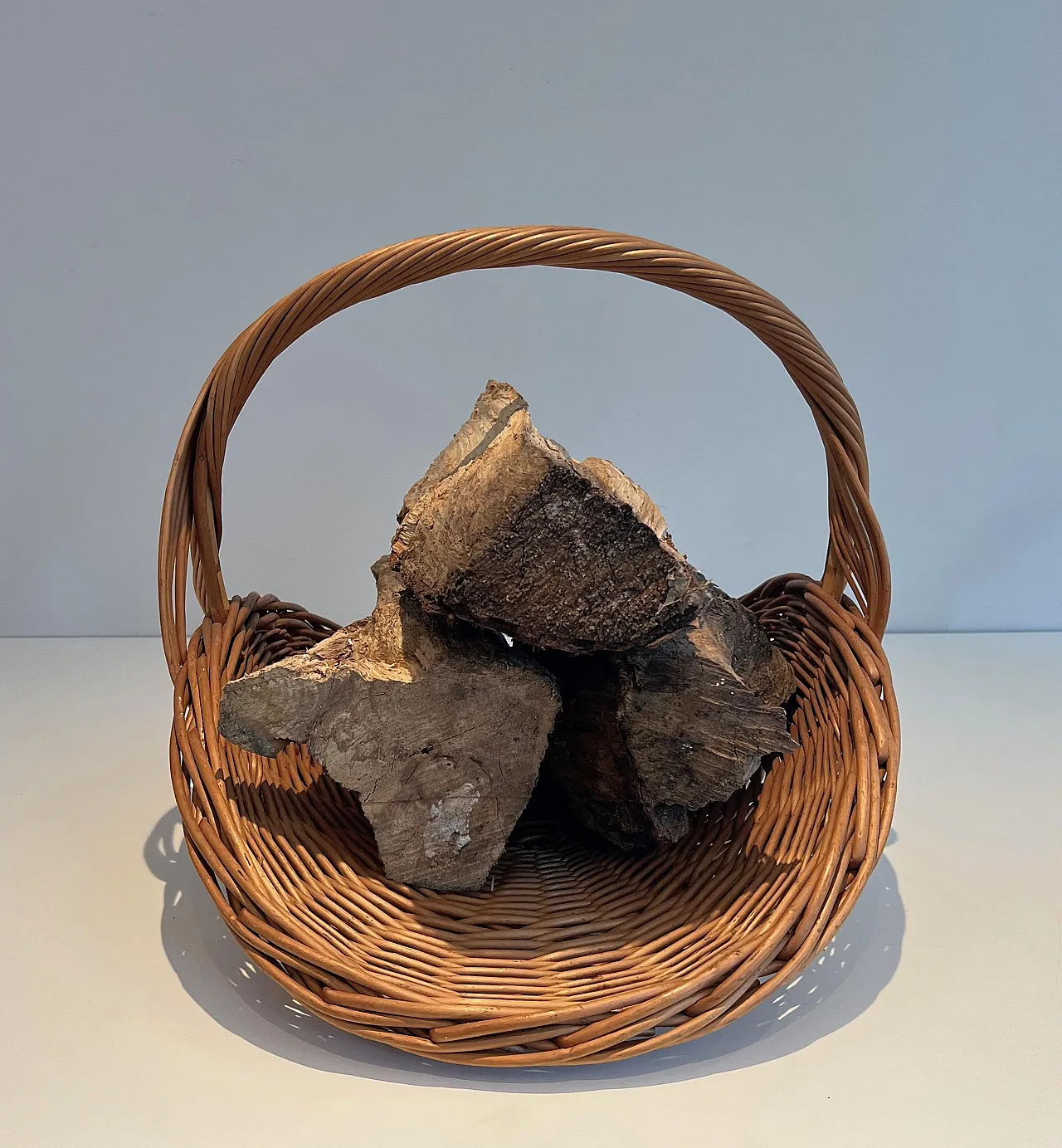 Porta ceppi in rattan, anni '70 5