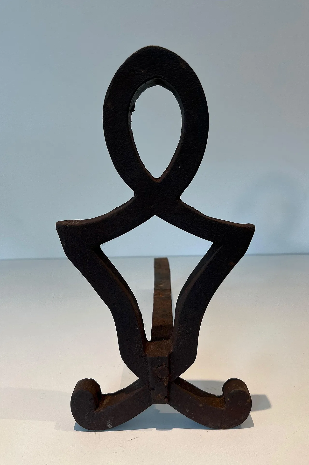 Coppia di androni in ghisa e ferro battuto di Raymond Subes, anni '40 4