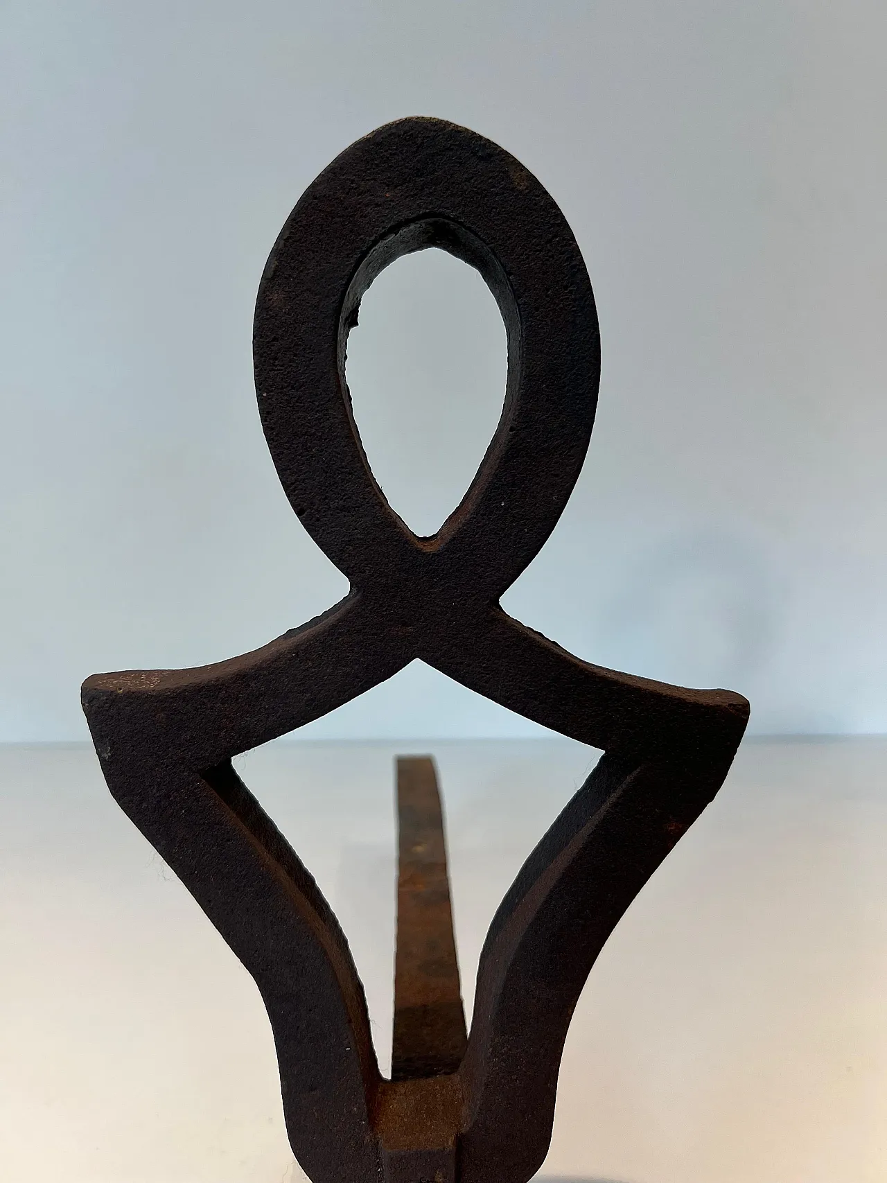 Coppia di androni in ghisa e ferro battuto di Raymond Subes, anni '40 5