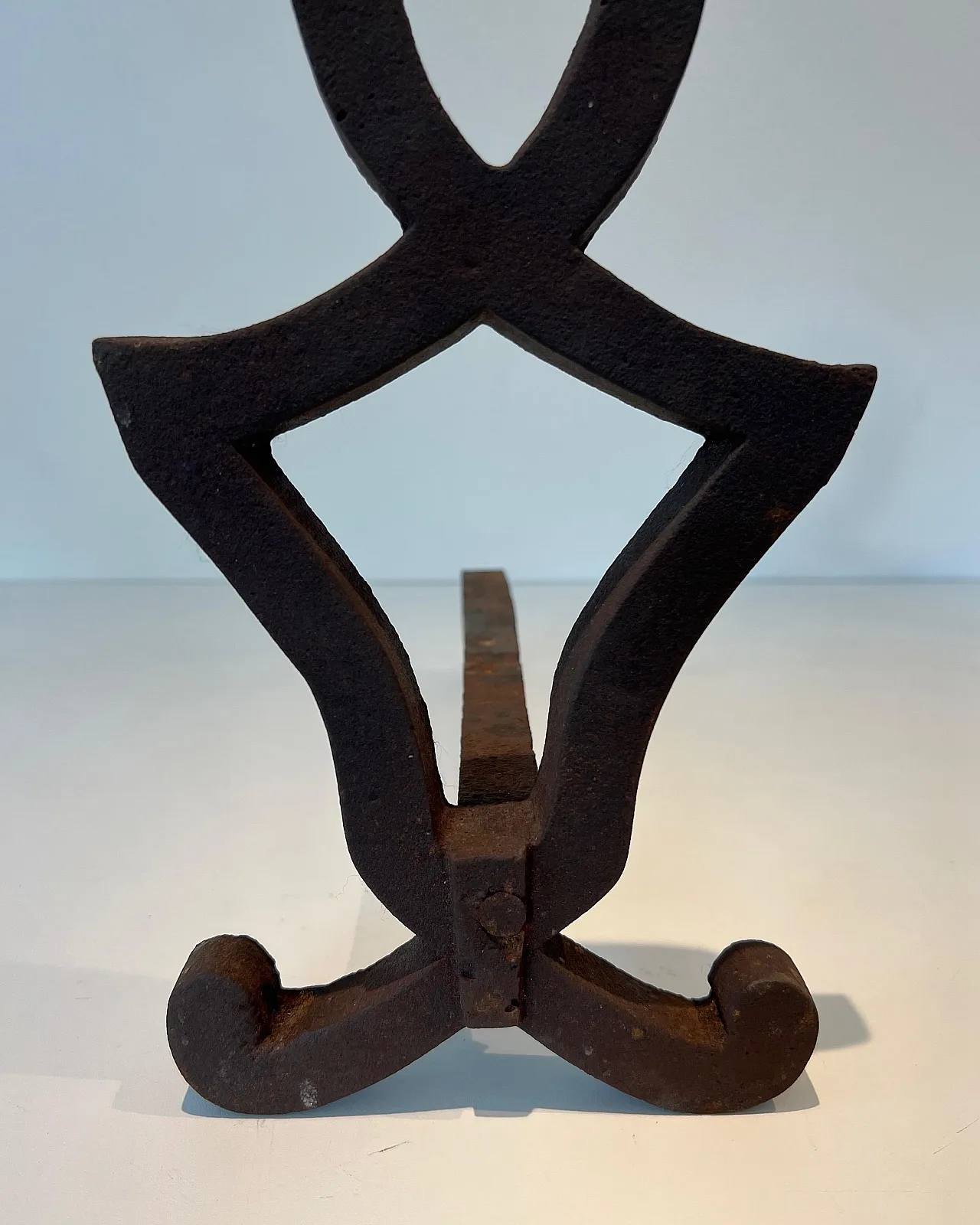 Coppia di androni in ghisa e ferro battuto di Raymond Subes, anni '40 6