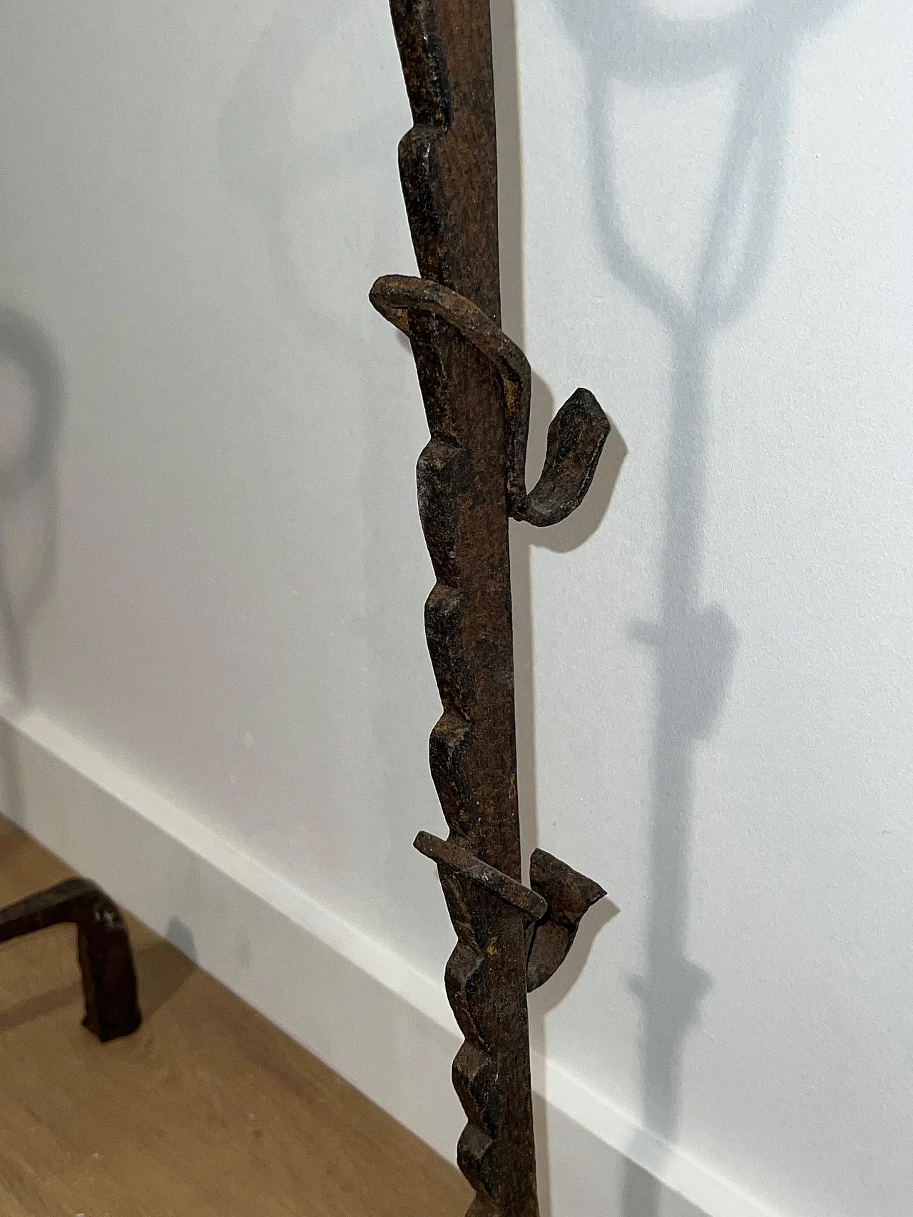 Coppia di landiers in ferro battuto, '700 14