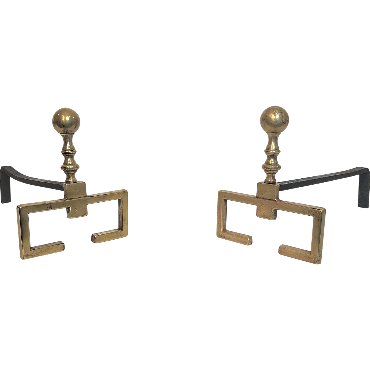 Coppia di candelabri in ottone in stile neoclassico, '900 13