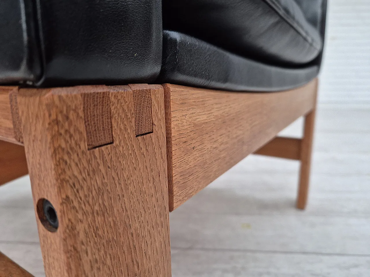 Danish lounge chair in leather, 60s, 3