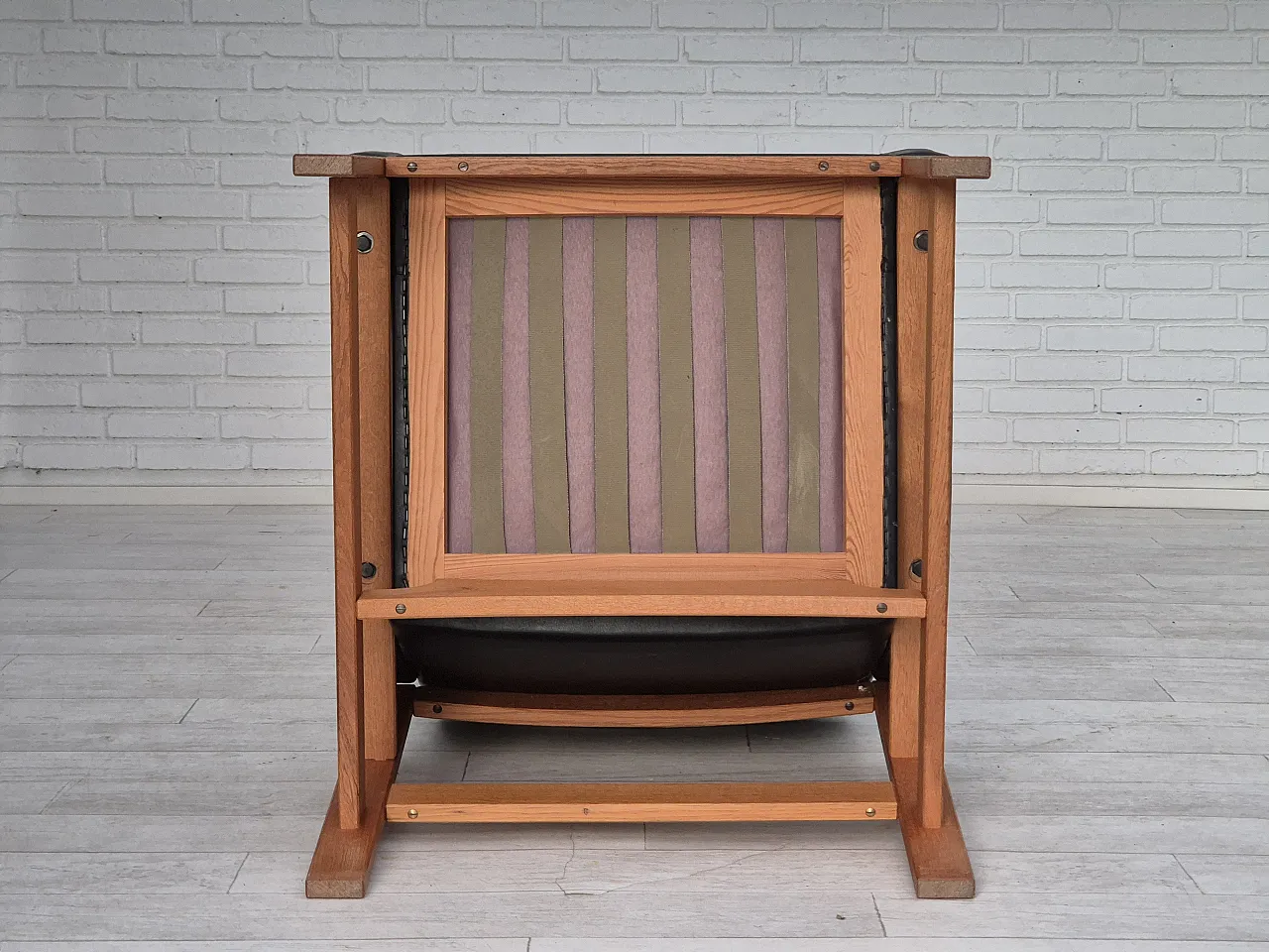 Danish lounge chair in leather, 60s, 15