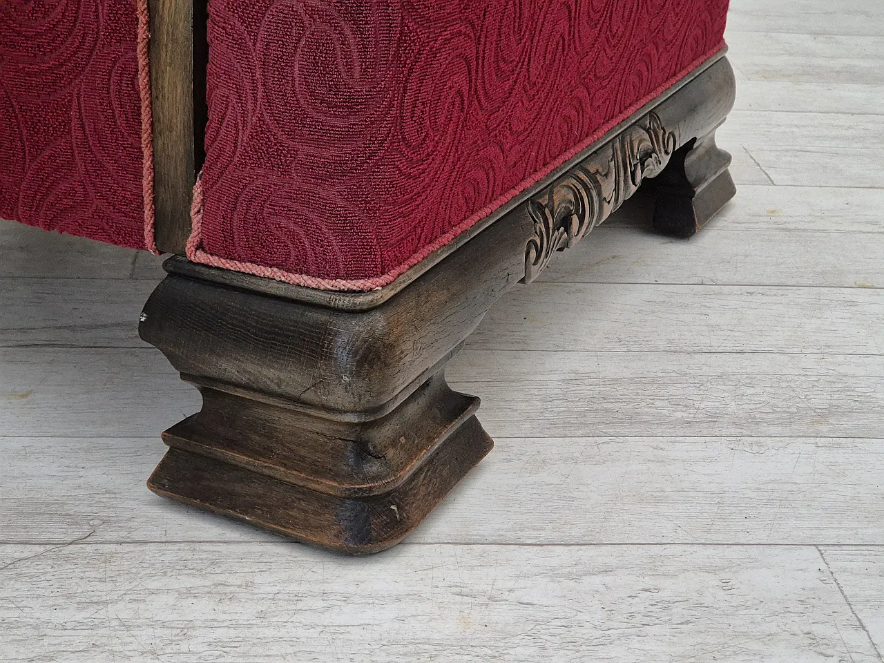 Danish relax armchair in oak wood, 60s 5