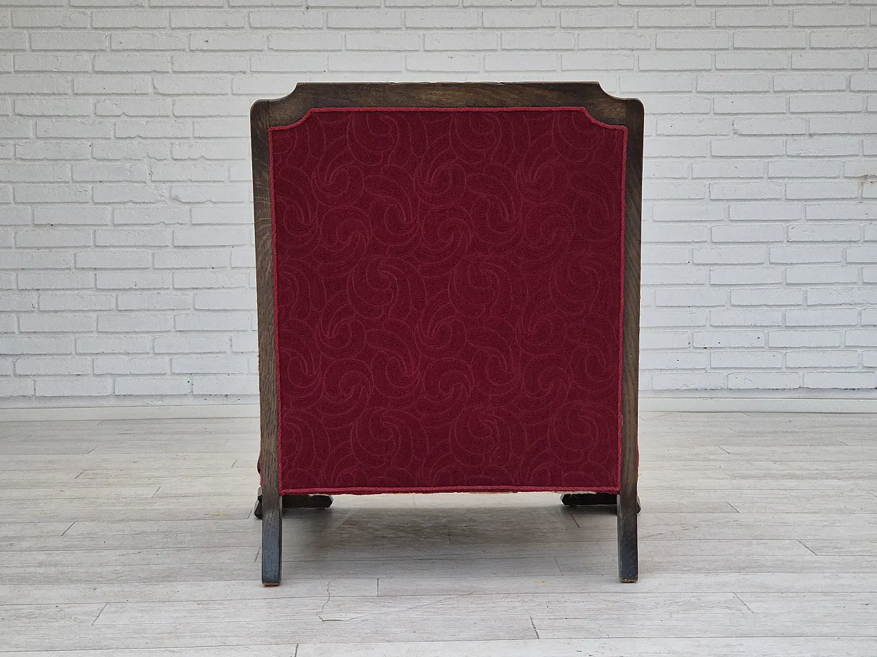 Danish relax armchair in oak wood, 60s 17