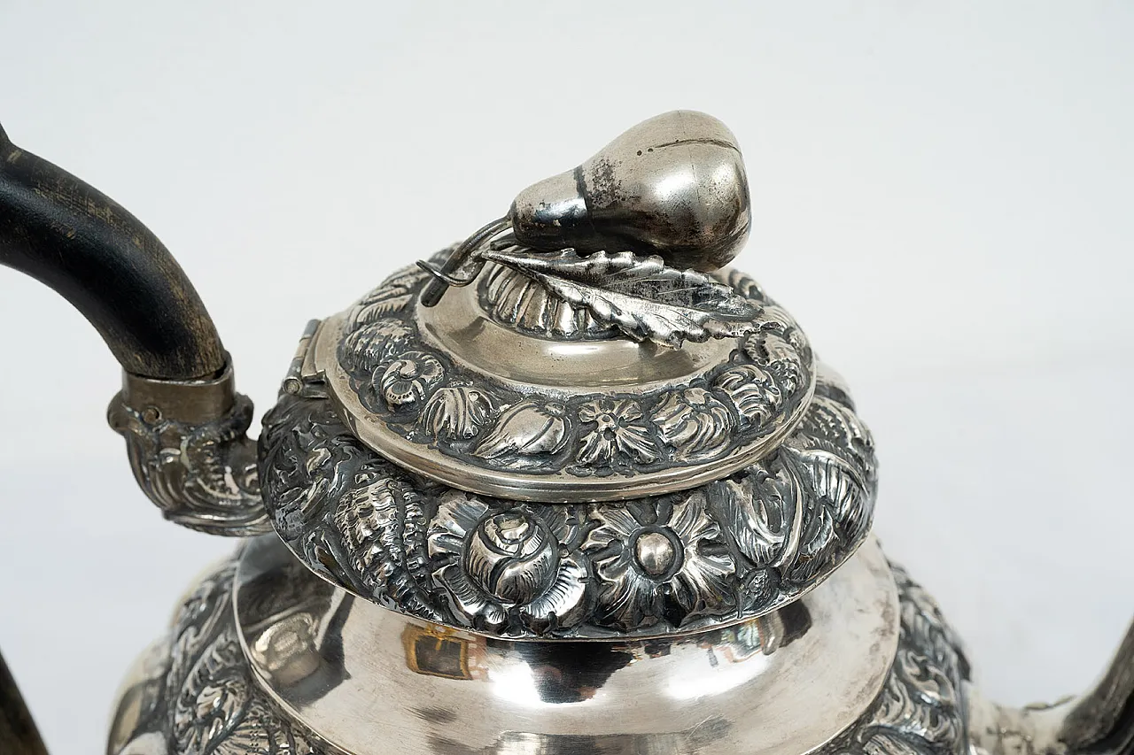 Caffettiera Luigi Filippo Napoletana in Argento sbalzato, '800 2