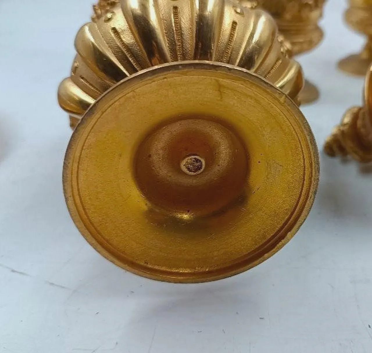 Calamaio in bronzo dorato al mercurio Napoleone III, '800 4