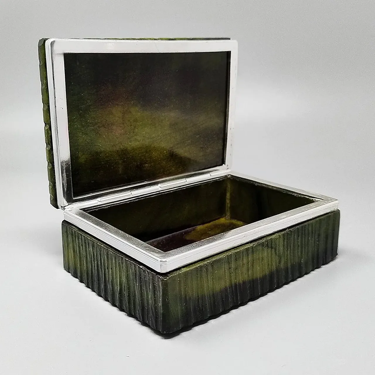 Green alabaster smoking accessories by Romano Bianchi, 1960s 3