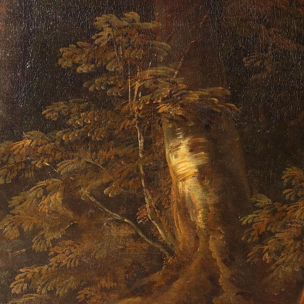 Paesaggio classico con figure, olio su tela, '600 4