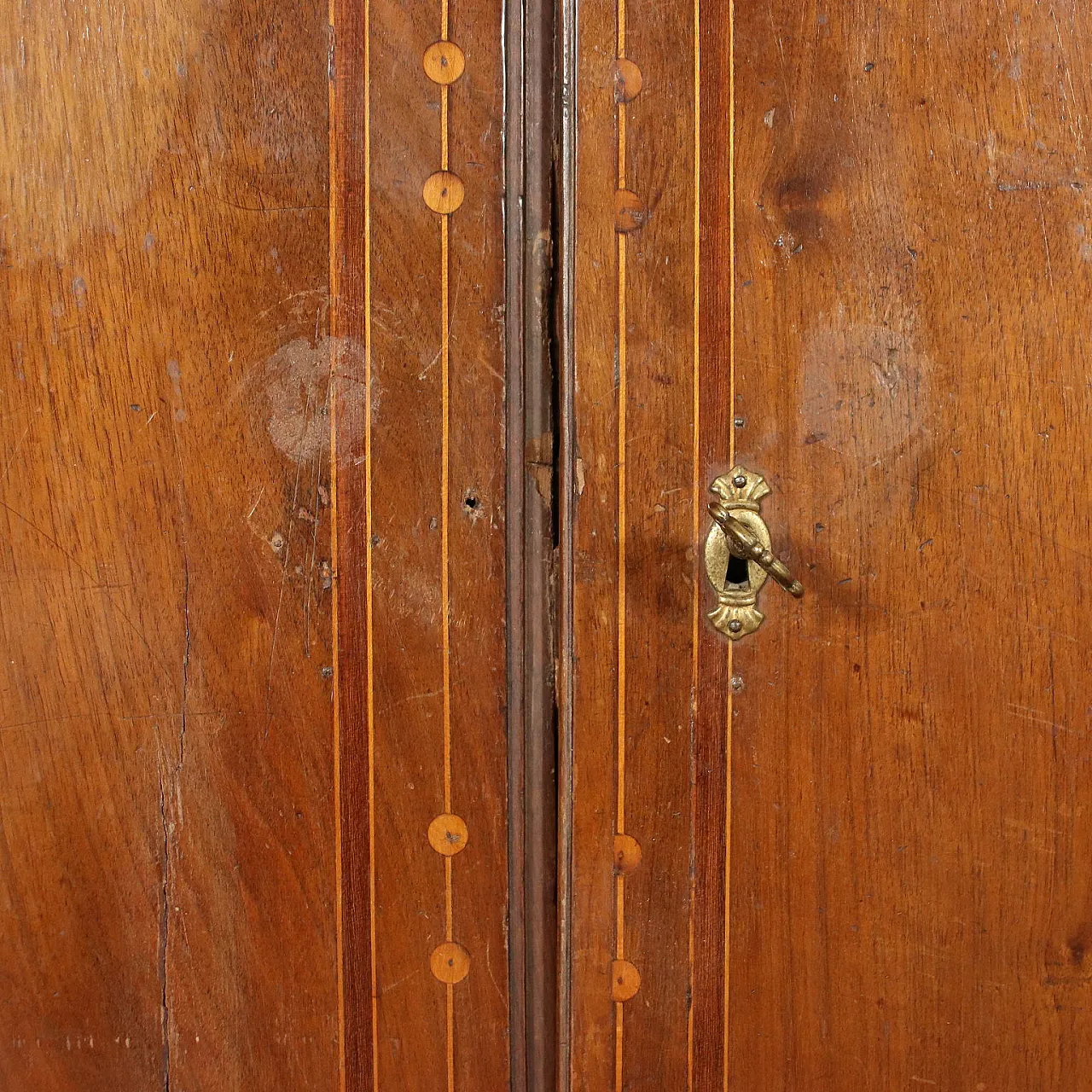 Credenza a due corpi Neoclassica in legno di noce e amaranto, '700 10