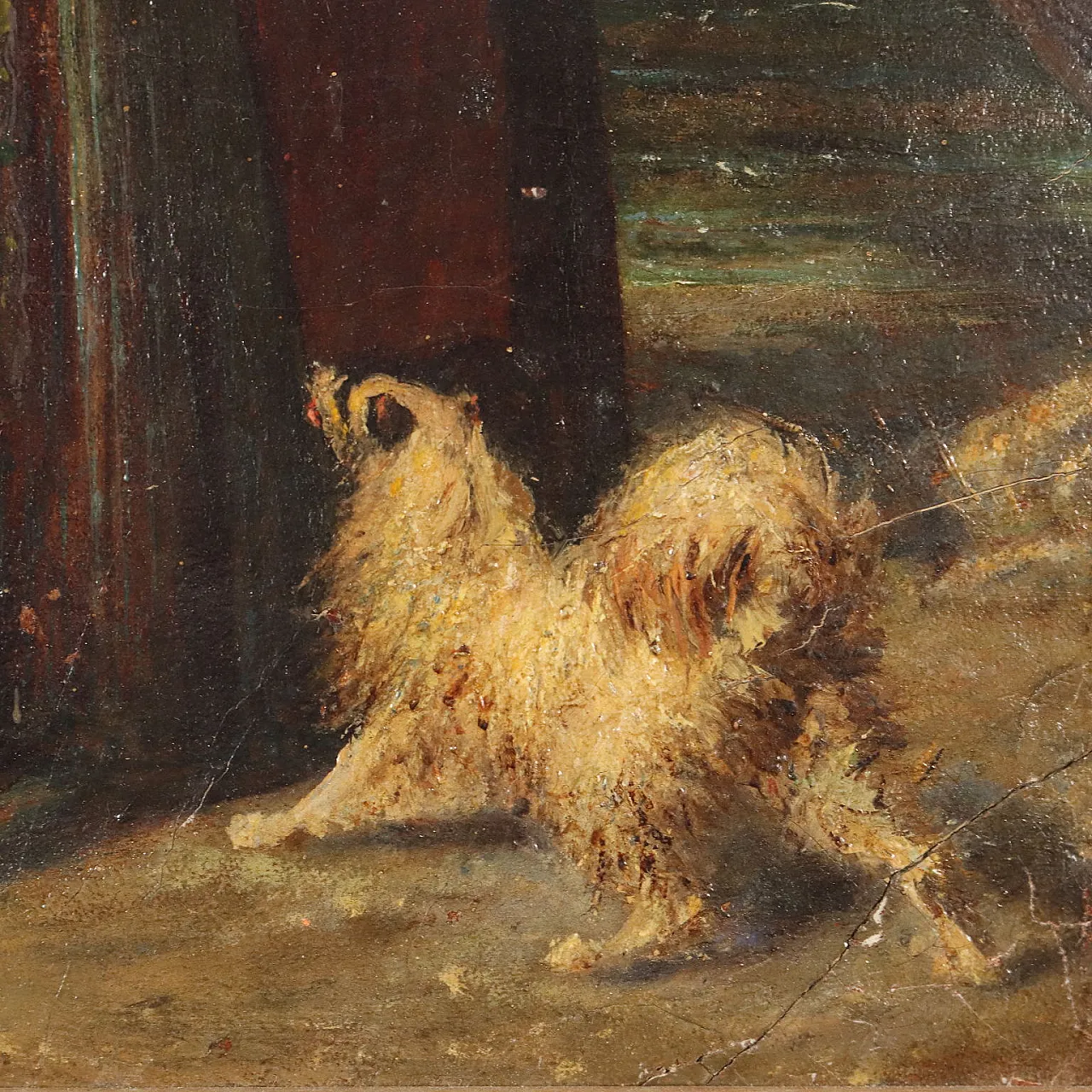 Carlini, The fisherman's family, oil on panel, 19th century 7