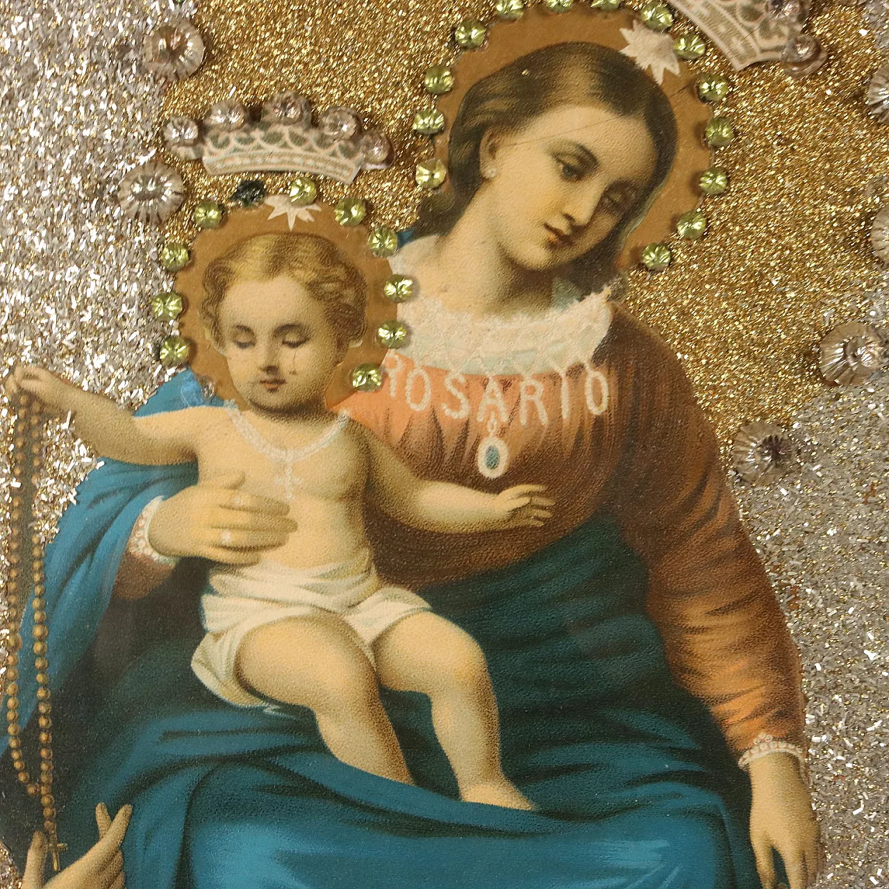 Madonna del Rosario, cromolitografia su carta, '800 6