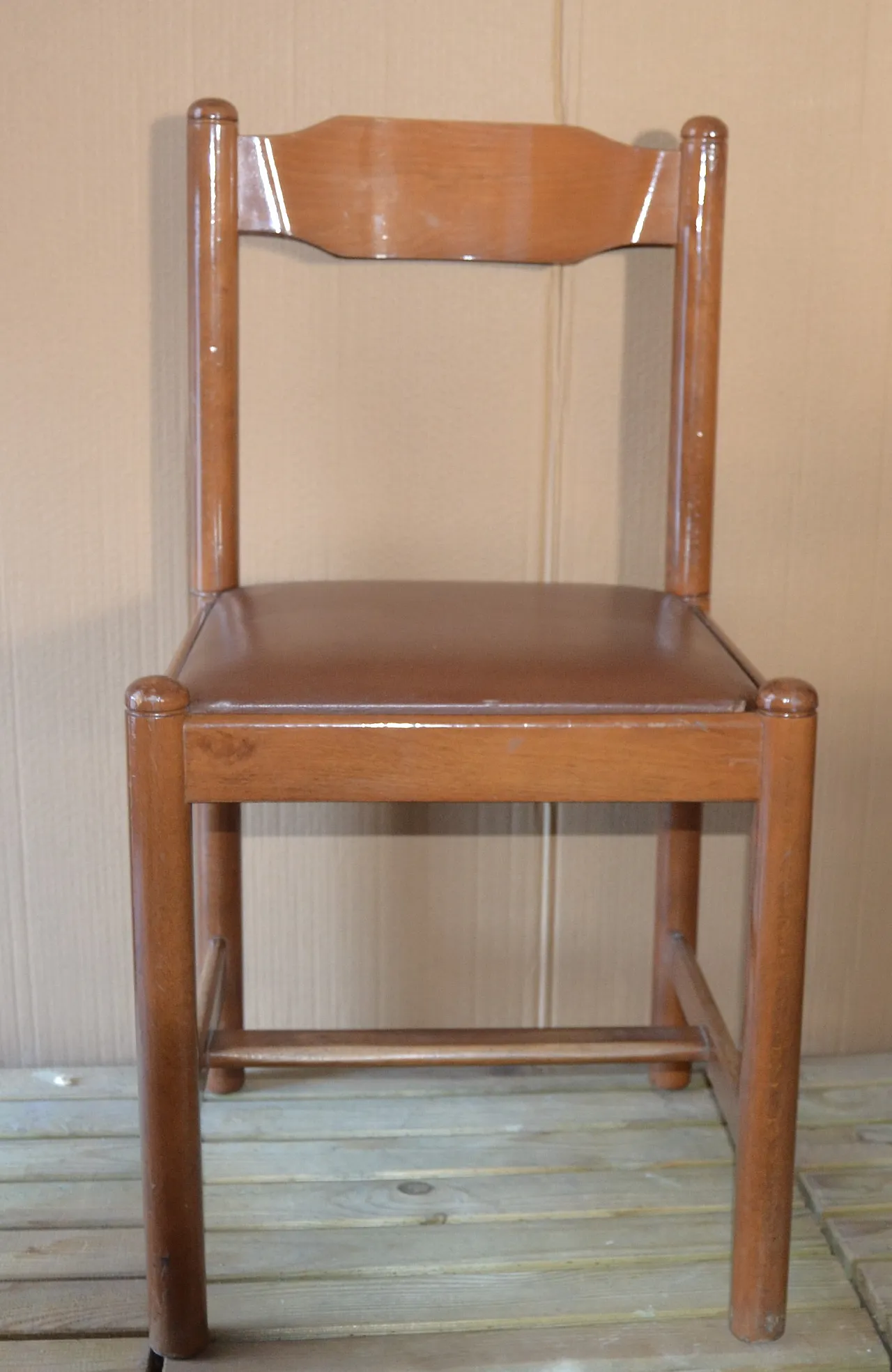 8 sedie in legno, anni '80 4