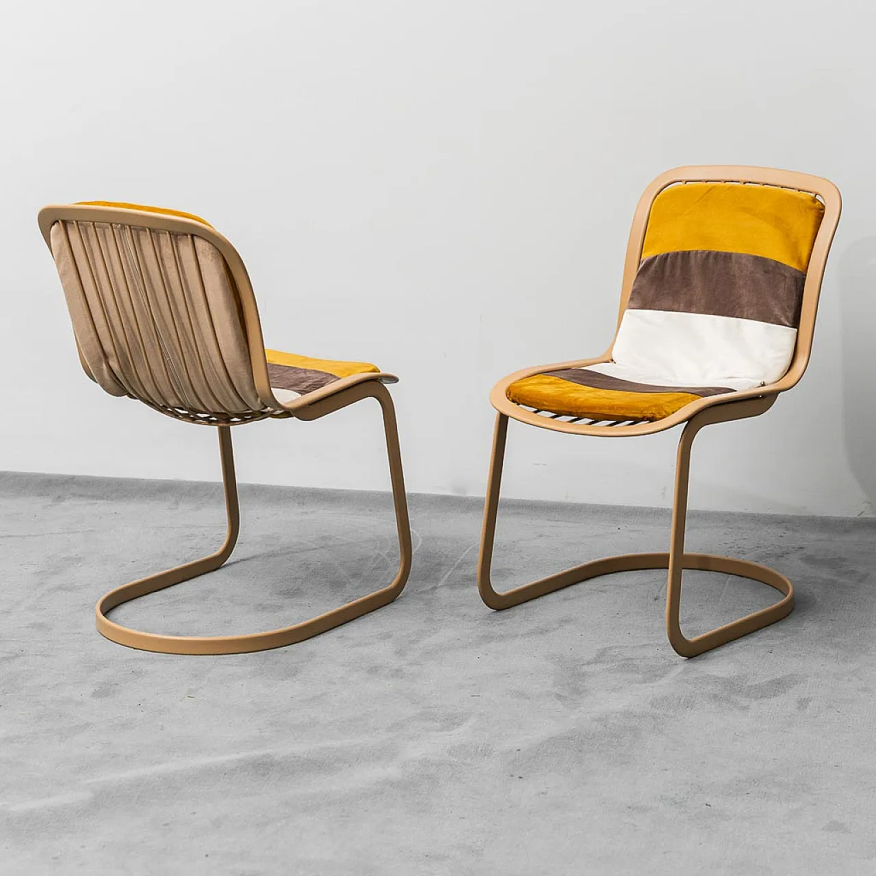 4 Gastone Rinaldi metal chairs for Cidue, 70s 5