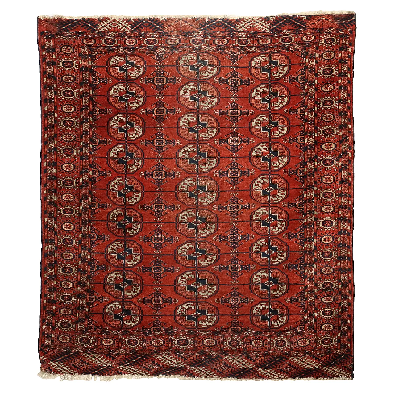 Turkmen Bukhara wool rug 1