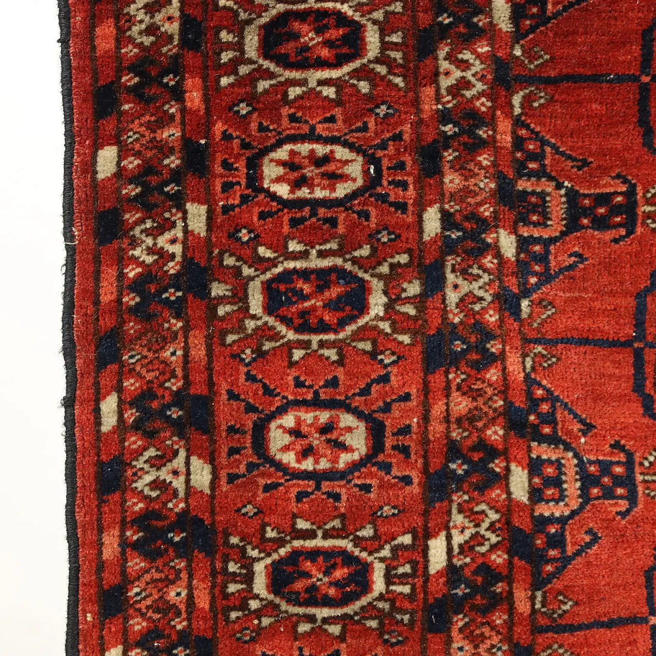 Turkmen Bukhara wool rug 6