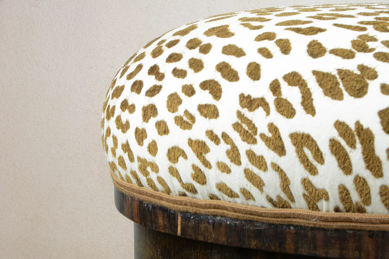 Pair of animalier wood stools, 1930s ca. 1