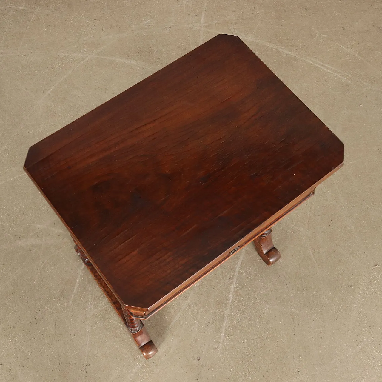 Umbertine working table in walnut & poplar with mirror, 19th century 3