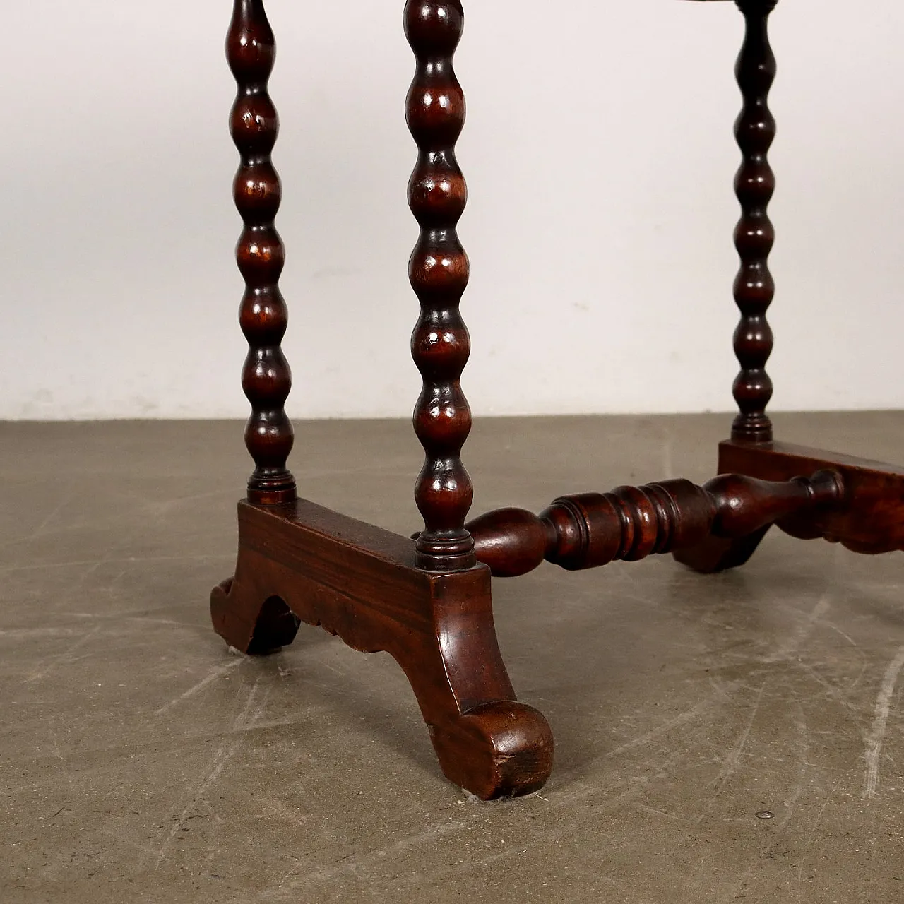 Umbertine working table in walnut & poplar with mirror, 19th century 6