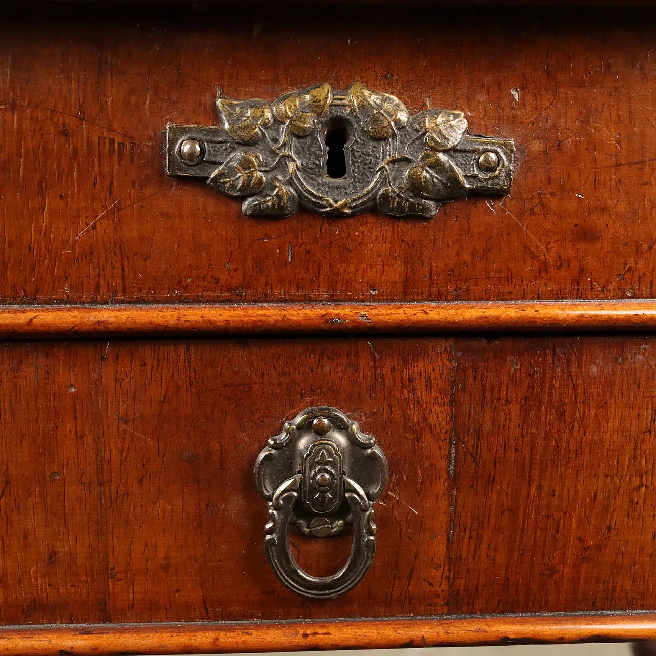Umbertine working table in walnut & poplar with mirror, 19th century 8